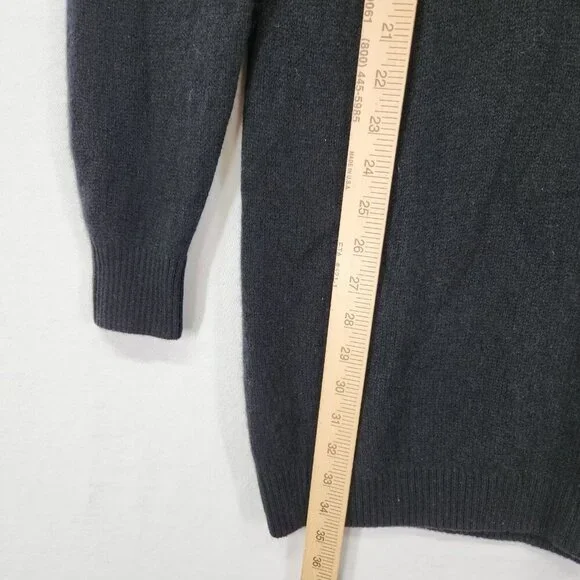 KHAITE Jo Cashmere Longline Sweater Size Small Black Designer Minimalist Tunic